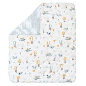 Bedding: Living Textiles Reversible Quilted Cot Comforter - Up Up & Away