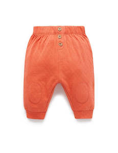 baby boy shorts pants leggings and bloomers: Purebaby Knee Patch Textured Leggings - Ember