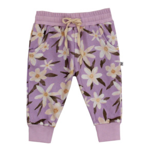 Duke Duchesses: Duke & Duchesses Winnie Trackies - Lilac With Flower Print