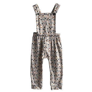Dukes & Duchesses Billie Long Overalls - Leopard Print