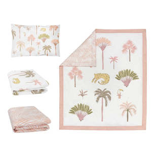 Living Textiles: Living Textiles 4 Piece Nursery Set - Tropical Mia