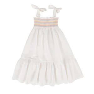 Peggy: Peggy Sierra Dress - White Cotton Linen