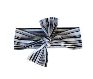 Dukes & Duchesses Head Wrap - Black & White Stripe