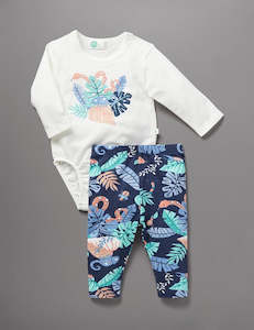 Little Green & Co Bodysuit & Legging Set - Rainforest