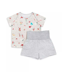 Christmas: Love To Dream Kids Pyjama Set Short Sleeve 1.0 TOG - Snow Party Beige