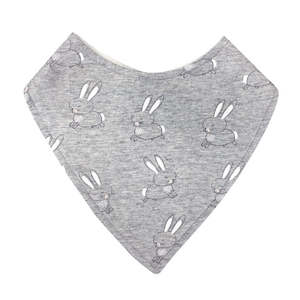 Mister Fly Dribble Bib - Grey Floating Bunny