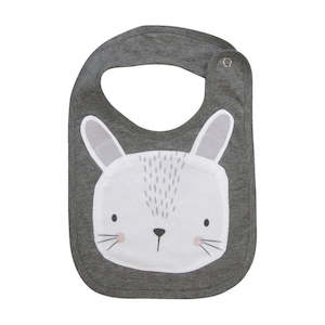 Easter: Mister Fly Face Bib - Grey Bunny