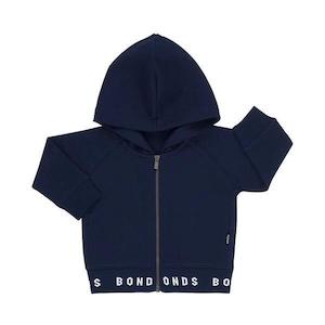Bonds Trackies: Bonds Logo Fleece Hoodie - Black Sea Navy