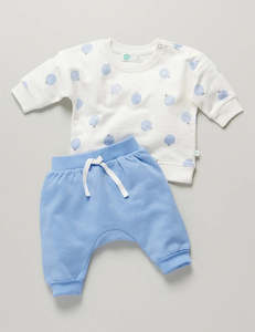 Little Green Co: Little Green & Co Core Track Top & Pant Set - Blue Berry