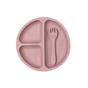 My Little Giggles: My Little Giggles Silicone Bento Plate - Powder Rose
