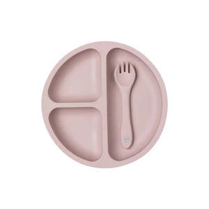 My Little Giggles Silicone Bento Plate - Dusty Lilac