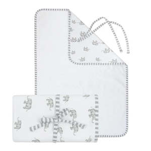 Living Textiles: Living Textiles Travel Change Mat - Grey Elephant