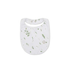 Texas Oak Green Leaves Bib - Green Leaves Print