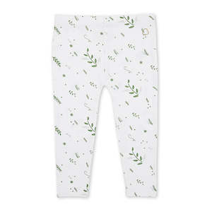 Texas Oak: Texas Oak Green Leaf Leggings - Green Leaves Print