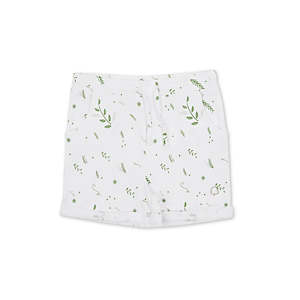 Texas Oak Xander Shorts - Green Leaves Print