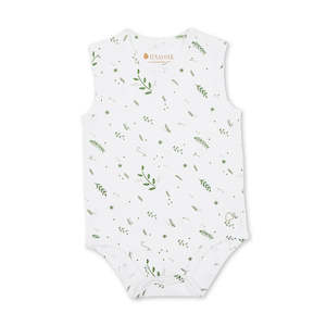 Texas Oak Saige Bodysuit - Green Leaves Print