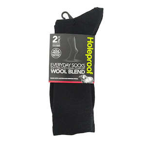 Holeproof Everyday Business Wool Blend 2 Pack - Black