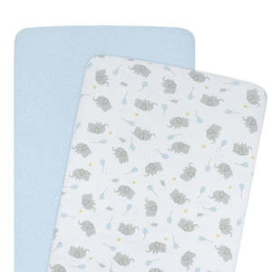 Living Textiles: Living Textiles 2 Pack Jersey Bassinet Fitted Sheets - Mason/Confetti