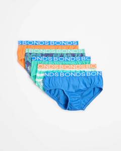 Bonds Underwear: Bonds Boys Brief 5 Pack - Tidal Tropics