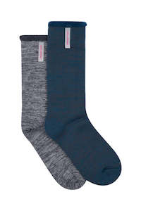 Explorer Womens Original Wool Crew Socks 2 Pack - Misty Grape/Deep Night