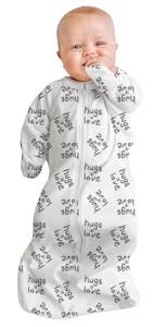 Baby Studio All In One Cotton Swaddlebag - Hugs Equals Love