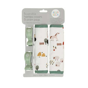 All 4 Ella Universal Harness Covers & Pram Pegs - Country Farm