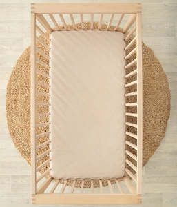 Love To Dream: Love To Dream 2-in-1 Waterproof Sheet & Mattress Protector Sheet Cot/Crib - Taupe