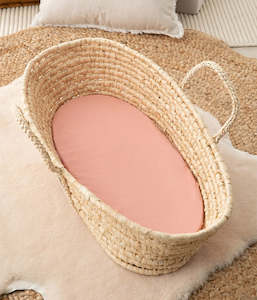 Love To Dream 2-in-1 Waterproof Sheet & Mattress Protector Sheet Bassinet/Basket - Rose