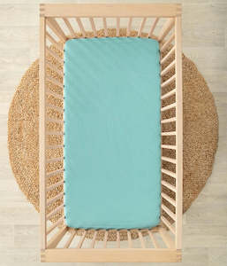 Love To Dream 2-in-1 Waterproof Sheet & Mattress Protector Sheet Cot/Crib - Marine