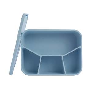 Playground: Playground Silicone Lunch Box Large - Dusty Blue