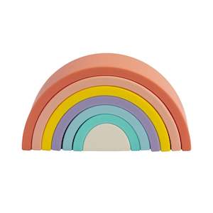 Playground Silicone Rainbow Stacker - Sorbet