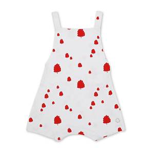 Texas Oak Landon Romper - Red Oak Print