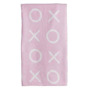 Playgro: Playgro Home Brushed Blanket - Hugs And Kisses Pink