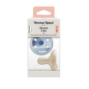 Tommee Tippee Breast Like Silicone Soother 2 Pack 0-6 Months - Blue Pack