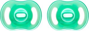 Tommee Tippee Ultra-Light Stayput Night GLow Silicone Soother 2 Pack 18-36 Month&hellip;