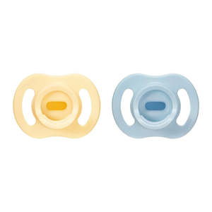 Tommee Tippee Ultra-Light Stayput Silicone Soother 2 Pack 0-6 Months - Yellow Pack