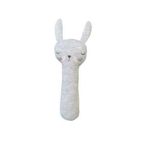 Mister Fly: Mister Fly Stick Rattle - Grey Bun Bun