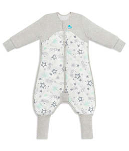 Love To Dream: Love To Dream Organic Wool Sleep Suit Long Sleeve 3.5 TOG - Mint Stars