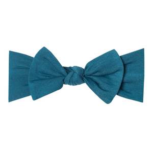 Copper Pearl Knit Headband - Steel Blue