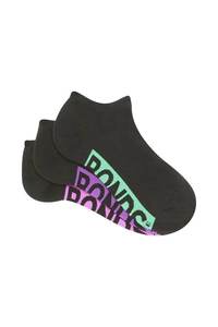 Socks Sale: Bonds Womens Logo Cushioned Low Cut Socks 3 Pack - Black Pop