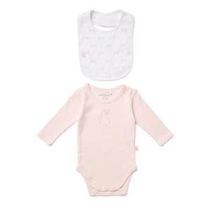 Easter: Marquise Bunny Bodysuit & Bow Bib 2 Piece Set