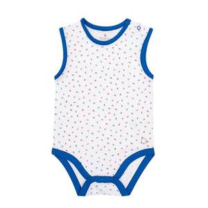 Texas Oak: Texas Oak Harry Bodysuit - Tiny Letter Print Blue