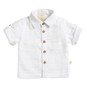 Tiny Twig: Tiny Twig Gandhi Shirt - White Crinkle