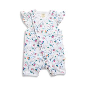 Tiny Twig: Tiny Twig Cap Sleeve Zipsuit - Bold Floral
