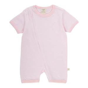 Tiny Twig Organic Short Sleeve Zipsuit - Pink Stripes
