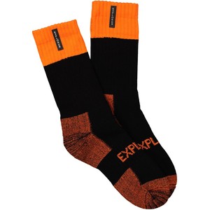 Explorer Tough Work Crew Sock 2 Pack - Orange/Black