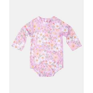 Toshi Swim Baby Onesie Long Sleeve Classic - Dahlia