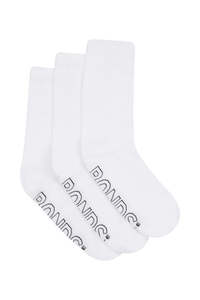 Bonds Kids Logo Light Crew 4 Pack - White