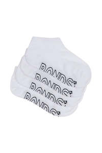 Socks Sale: Bonds Kids Logo Light Low Cut 4 Pack - White