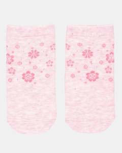 Toshi Organic Socks Ankle Jacquard - Fleur